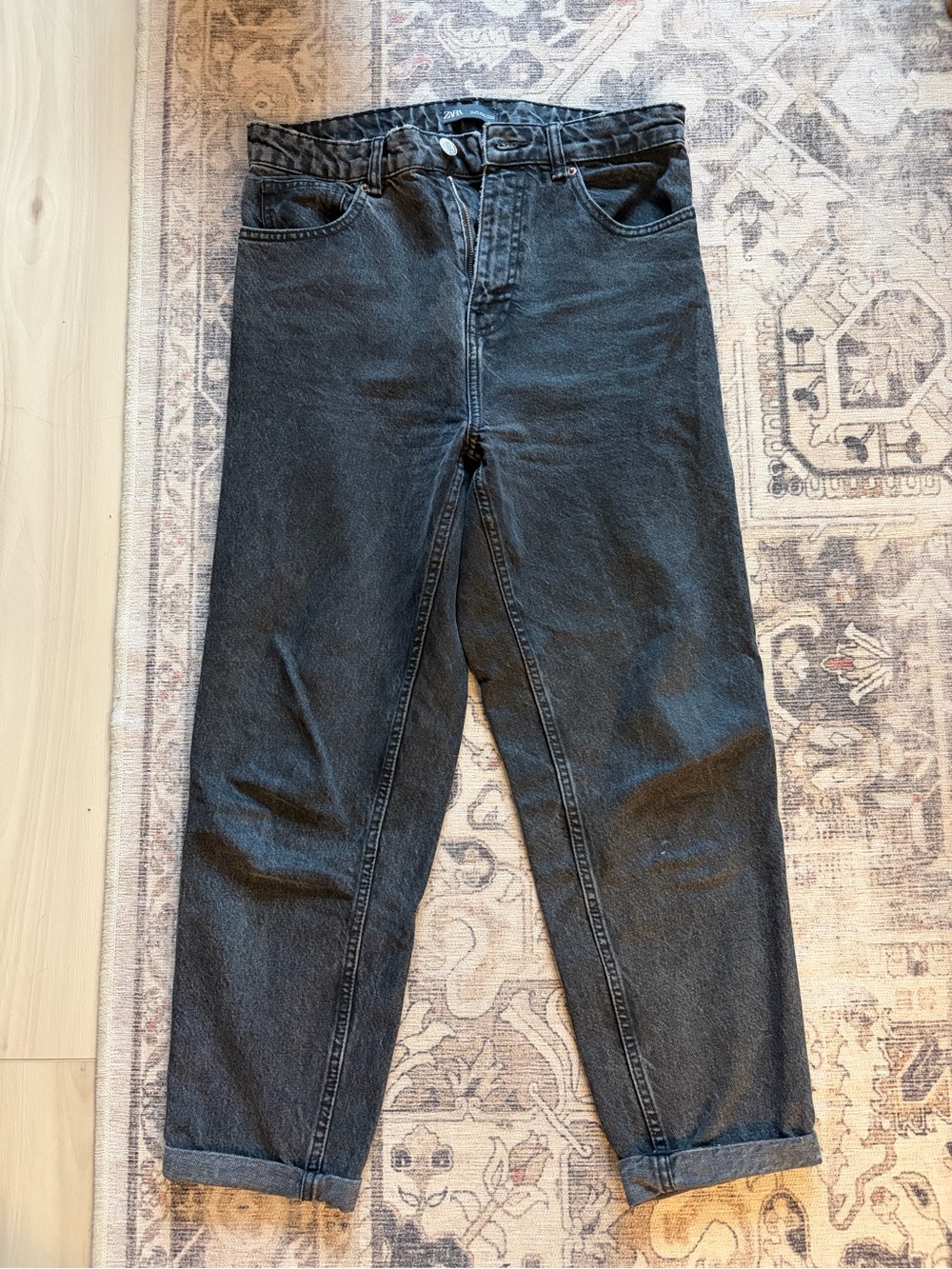 Zara Women's Black Boyfriend Jeans